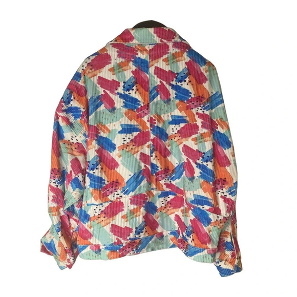 Boutique Emily Wonder sz L multicolor corduroy shacket - Picture 10 of 10